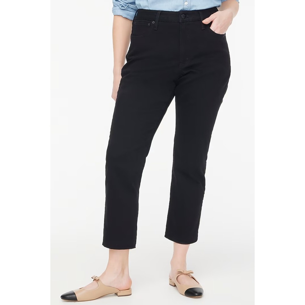 J.Crew Factory | NWT Curvy Essential Straight Jean Black Stretch | Sz 27